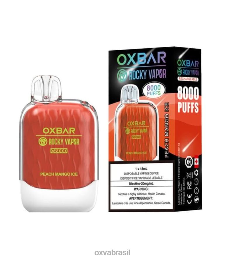gelo de manga e pêssego OXVA vape flavours FXNB239 OXVA OXBAR G8000