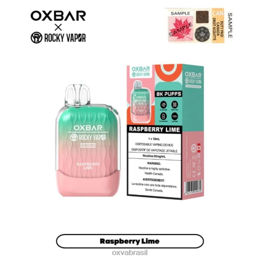 limão framboesa OXVA brasil FXNB211 OXVA OXBAR G8000