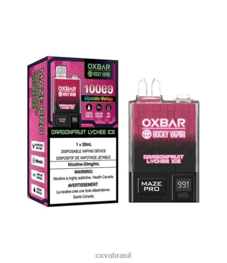 gelo de lichia e fruta do dragão OXVA vape pods FXNB225 OXVA OXBAR MAZE PRO 10000