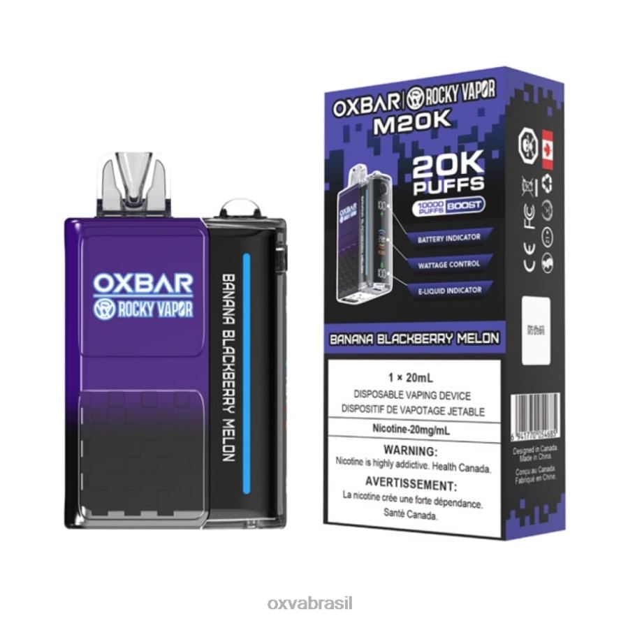banana, amora, melão OXVA brasil FXNB21 OXVA OXBAR M20K