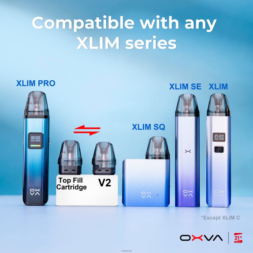 cinza OXVA vape pod FXNB283 OXVA XLIM V3 enchimento superior do cartucho
